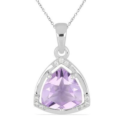 925 Silver Trillion Lemon Topaz Pendant | Rhodium Finish | Wholesale Jewelry for Resale & B2B Buyers